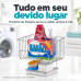 Cesto Multiuso Lavanderia com Base para escova/sab&atilde;o 1068 FUTURE