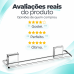 Toalheiro duplo fixa&ccedil;&atilde;o por adesivo 3M porta toalha banho 45 cm Future 184