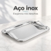 Bandeja Inox Santorini M&eacute;dia Com Al&ccedil;as 34,5x25 Forma