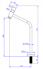 Torneira banheiro cozinha metal alta 37,9 cm altura 5080