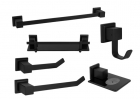 Kit banheiro lavabo Preto fosco 6 peças Black acessorios