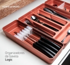 Kit organizador de gaveta cozinha Branco 2 peças OU porta utensilios e organizador de facas