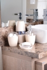 Conjunto banheiro lavabo marfim kit 4 peças ECO cbv505ma OU