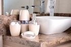 Conjunto banheiro lavabo marfim kit 4 peças ECO cbv505ma OU