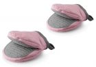 Conjunto 02 Luvas termica curta Forno Cozinha Rosa Culinária OU