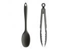 Kit 2 Utensílios Colher e Pinça Pegador Silicone de Cozinha OU Chumbo