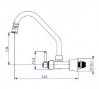 Torneira Misturador Cozinha 1/4 volta Bica Móvel Cano Alto com Arejador Móvel metal 