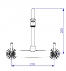 Torneira Misturador Cozinha 1/4 volta Bica Móvel Cano Alto com Arejador Móvel metal 