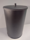 LIXEIRA 9,1 LITROS AÇO INOX TAMPA PLASTICO PRETA 20091/BLACK