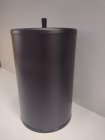 LIXEIRA 9,1 LITROS AÇO INOX TAMPA PINO PRETA 30091/BLACK