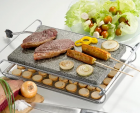 CHURRASQUEIRA GRILL PEDRA GRANITO ELETROTERMICA STONE CORUMB&Aacute; FERGUS 220V
