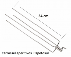 Carrossel aperitivos Espeto Giratório movido a pilha Espetosul 863722