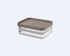 Pote Clear Duo vasilha dupla 560ml 13,1x16,7x6cm cinza Warm Gray Coza 20769/3126