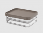 Pote Clear Duo vasilha dupla 560ml 13,1x16,7x6cm cinza Warm Gray Coza 20769/3126