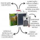 ELETRIFICADOR CERCA ELETRICA RURAL SOLAR ZEBU ZS80I 