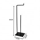 Suporte para Papel Higiênico de Chão - Preto FoscoCod.2373PT