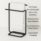Porta Toalha Lavabo Bancada Pia Preto Fosco 2022PT Future