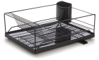 Escorredor de louças com bandeja preto pratos talheres Forma 801313b