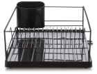 Escorredor de louças com bandeja preto pratos talheres Forma 801313b