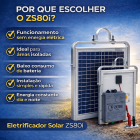 ELETRIFICADOR CERCA ELETRICA RURAL SOLAR ZEBU ZS80I 