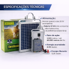 ELETRIFICADOR CERCA ELETRICA RURAL SOLAR ZEBU ZS80I 