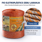 FIO ELETROPLASTICO LARANJA 1000M PARA CERCA ELETRICA ZEBU 3138-0