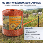 FIO ELETROPLASTICO LARANJA 1000M PARA CERCA ELETRICA ZEBU 3138-0